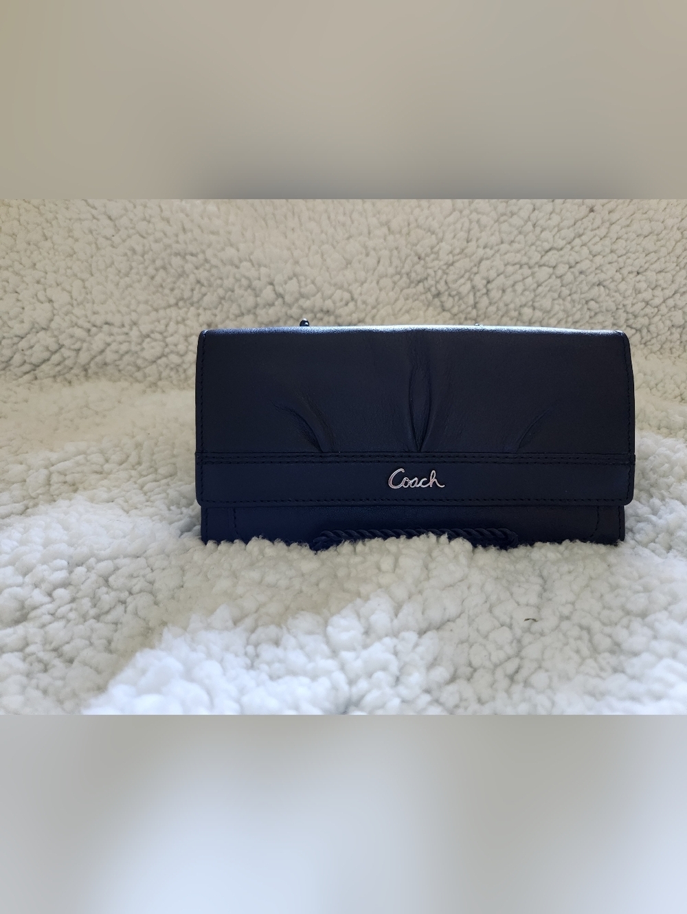 Coach Ashley Black Pleated Leather  Wallet - Picture 4 of 16